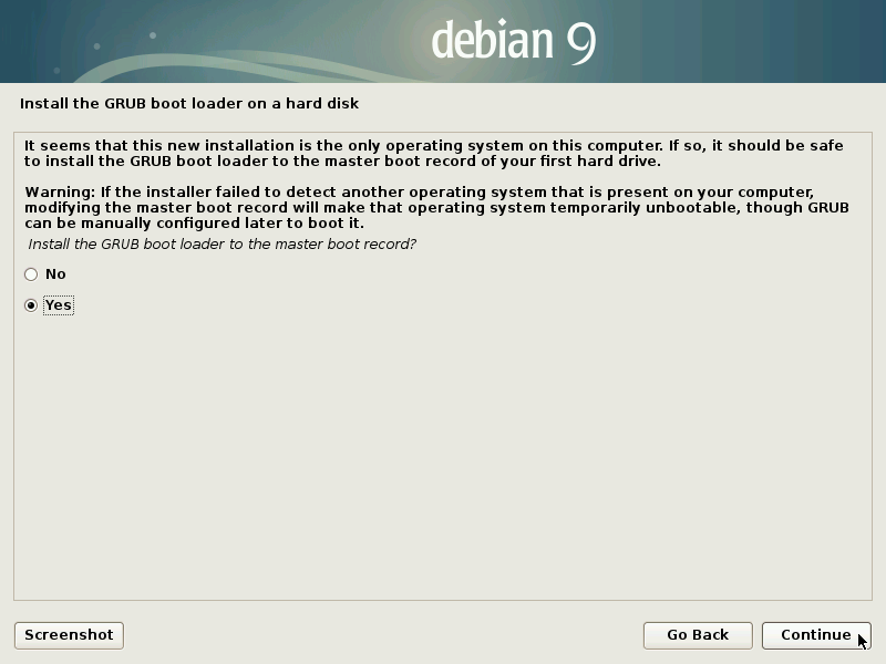 Установка Debian 9 Linux